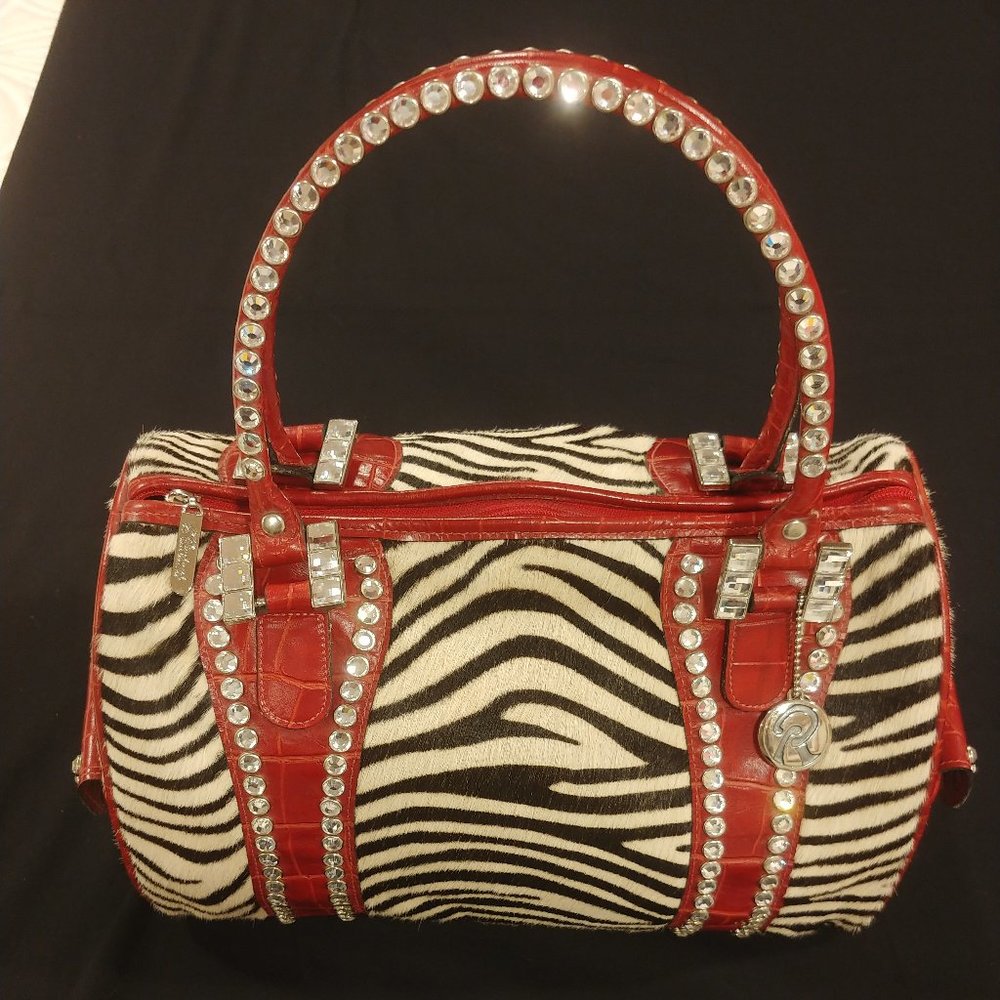 Blingtastic Zebra Calf Hair Purse / Tote Bag by Raviani